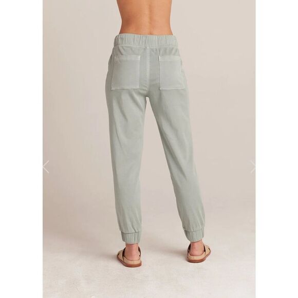 Bella Dahl Womens Elastic Waist Drawstring Cropped Jogger Pants Aqua Large NWT - Picture 4 of 11
